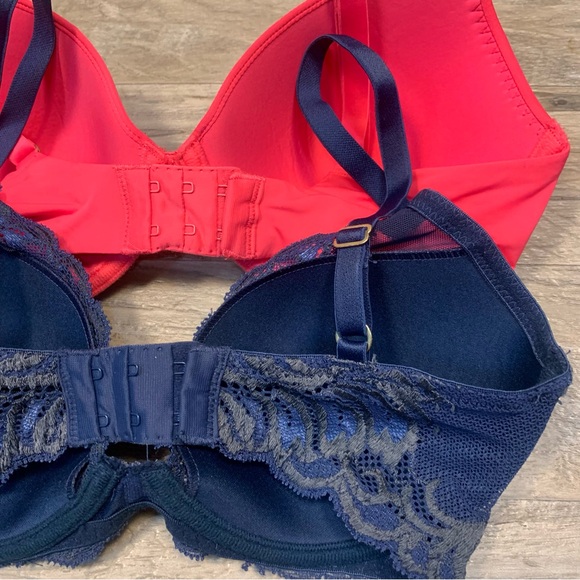 Natori 2 Bras Feathers Lace Contour Pure Luxe Underwired T Shirt - Picture 9 of 12